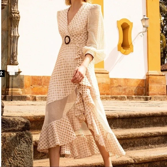 PATBO Eyelet and Mesh MIdi Dress - Picture 5 of 9